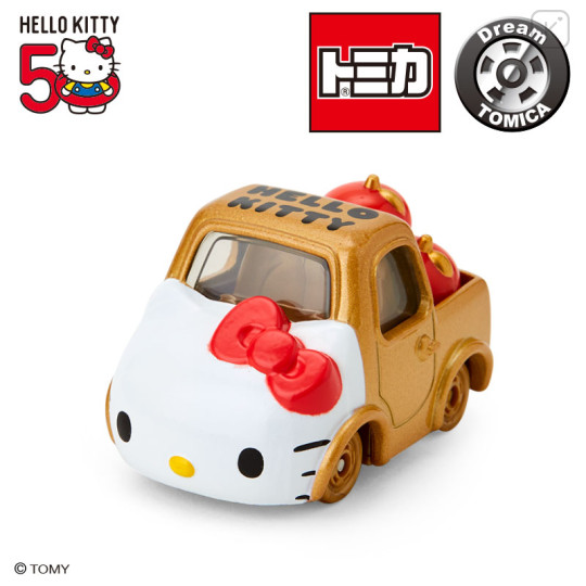 Japan Sanrio Takara Tomy Dream Tomica - Hello Kitty 50th Anniversary Gold - 1