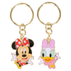 Japan Tokyo Disney Resort Metal Keychain Set - Minnie Mouse & Daisy Duck / Toddler