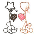 Japan Tokyo Disney Resort Metal Keychain Set - Mickey Mouse & Minnie Mouse / Love You - 1