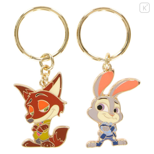 Japan Tokyo Disney Resort Metal Keychain Set - Zootopia Nick Wilde & Judy Hopps / Toddler - 1