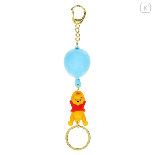 Japan Tokyo Disney Resort Reel Keychain Keychain - Pooh / Flying Balloon - 1