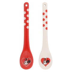 Japan Tokyo Disney Resort Porcelain Spoon Set - Minnie Mouse Heart