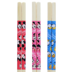 Japan Tokyo Disney Resort Bamboo Chopsticks Set 33cm - Mickey Mouse & Minnie Mouse & Donald Duck