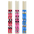 Japan Tokyo Disney Resort Bamboo Chopsticks Set 33cm - Mickey Mouse & Minnie Mouse & Donald Duck - 1