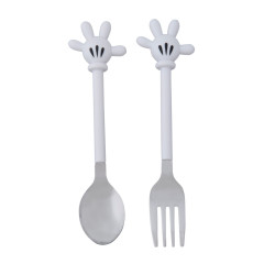 Japan Tokyo Disney Resort Cutlery Set Stainless Steel Fork & Spoon - Mickey Mouse
