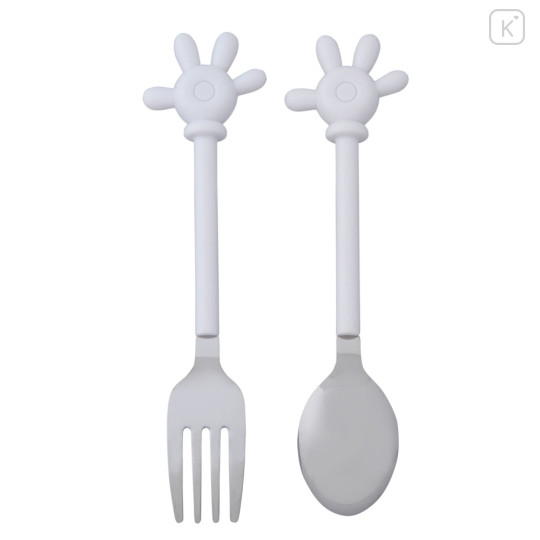 Japan Tokyo Disney Resort Cutlery Set Stainless Steel Fork & Spoon - Mickey Mouse - 3