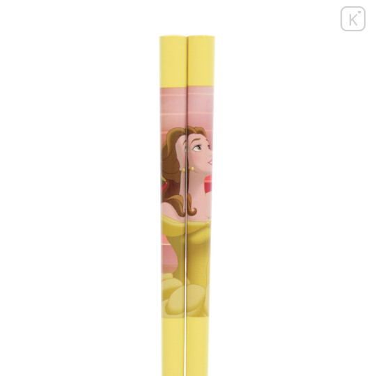 Japan Tokyo Disney Resort Bamboo Chopsticks Set 21cm - Belle Beauty and the Beast - 3