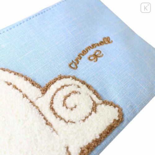 Japan Sanrio Sagara Embroidery Flat Cosmetic Pouch - Cinnamoroll / Butt - 4