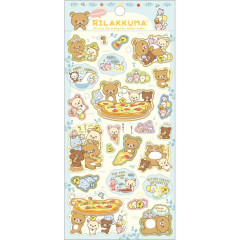 Japan San-X Sheet Sticker - Rilakkuma / Let's All Be Full And Satisfied A
