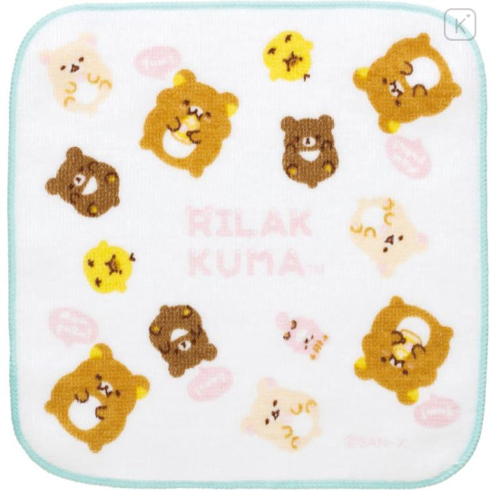 Japan San-X Petit Towel - Rilakkuma / Let's All Be Full And Satisfied B - 1