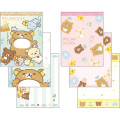 Japan San-X Mini Notepad Set - Rilakkuma : Let's All Be Full And Satisfied - 1