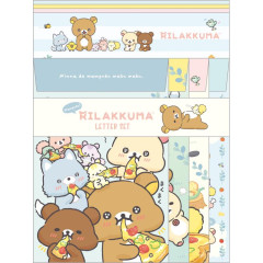 Japan San-X Letter Writing Set - Rilakkuma / Let's All Be Full And Satisfied A
