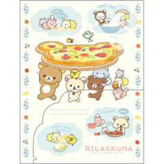 Japan San-X 8 Pockets A4 Clear Holder - Rilakkuma / Let's All Be Full And Satisfied A
