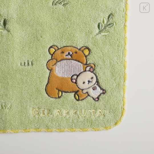 Japan San-X Mini Towel - Rilakkuma / Let's All Be Full And Satisfied A - 2