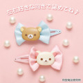 Japan San-X Hairpin 2pcs - Chairoikoguma / Ribbon - 3