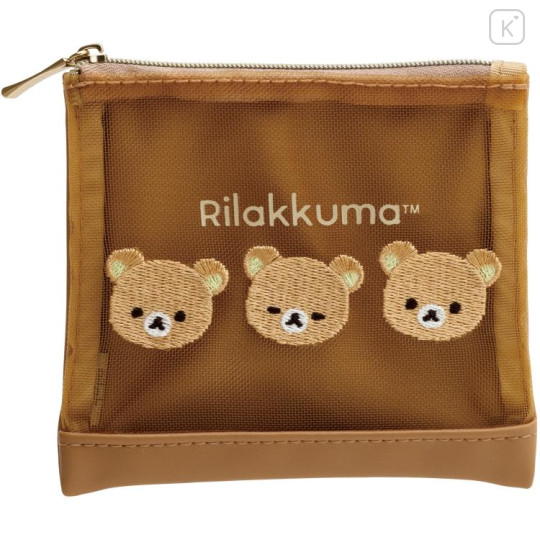 Japan San-X Mesh Mini Pouch - Rilakkuma - 1