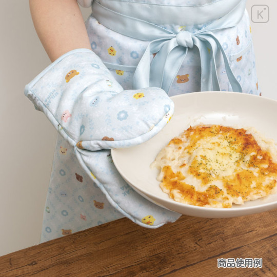 Japan San-X Oven Mitt - Rilakkuma / Let's All Be Full And Satisfied - 3