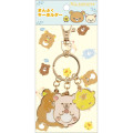 Japan San-X Triple Keychain - Rilakkuma / Let's All Be Full And Satisfied A - 1