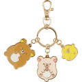 Japan San-X Triple Keychain - Rilakkuma / Let's All Be Full And Satisfied A - 2