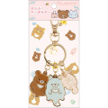 Japan San-X Triple Keychain - Rilakkuma / Let's All Be Full And Satisfied B - 1