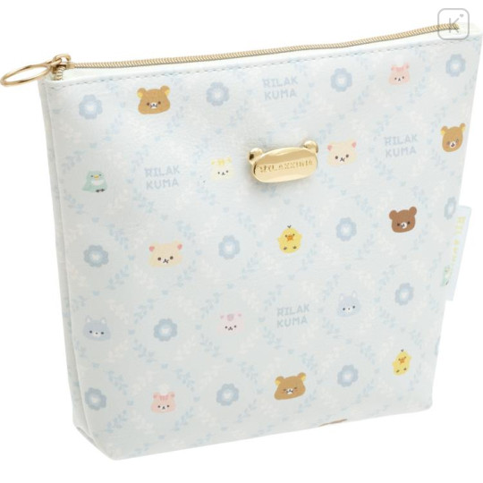 Japan San-X Cosmetic Pouch - Rilakkuma / Let's All Be Full And Satisfied - 1