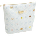 Japan San-X Cosmetic Pouch - Rilakkuma / Let's All Be Full And Satisfied - 1