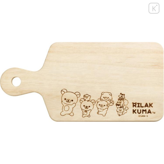 Japan San-X Mini Cutting Board - Rilakkuma / Let's All Be Full And Satisfied - 2