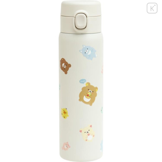 Japan San-X Stainless Steel Bottle - Rilakkuma / Let's All Be Full And Satisfied - 1