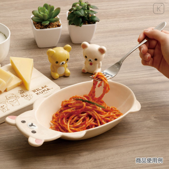 Japan San-X Plate - Korilakkuma / Let's All Be Full And Satisfied - 3