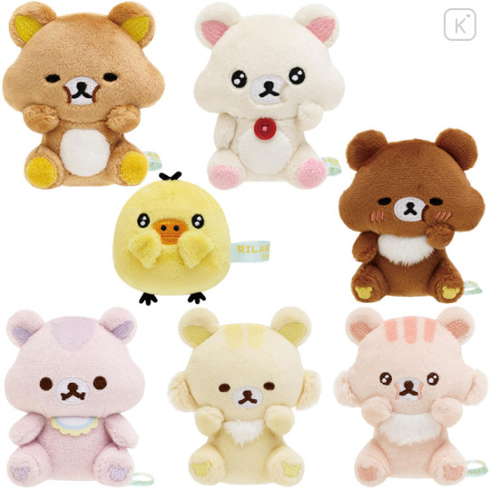 Japan San-X Tenori Plush 7pcs - Rilakkuma / Let's All Be Full And Satisfied - 1