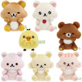 Japan San-X Tenori Plush 7pcs - Rilakkuma / Let's All Be Full And Satisfied - 1