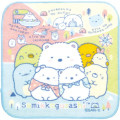 Japan San-X Petit Towel - Sumikko Gurashi / Shirokuma Hometown A - 1