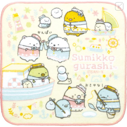 Japan San-X Petit Towel - Sumikko Gurashi / Shirokuma Hometown B - 1