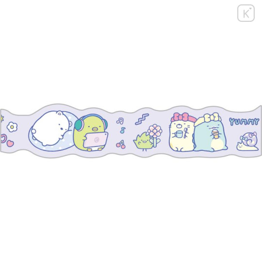 Japan San-X Die-cut Masking Tape - Sumikko Gurashi / Relax Time - 2