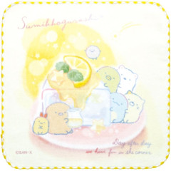 Japan San-X Mini Towel - Sumikko Gurashi / Yellow Watercolor