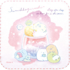 Japan San-X Mini Towel - Sumikko Gurashi / Pink Watercolor