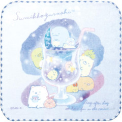 Japan San-X Mini Towel - Sumikko Gurashi / Blue Watercolor