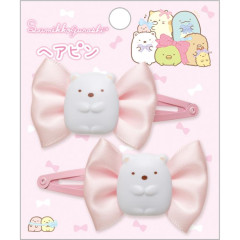 Japan San-X Hairpin 2pcs - Sumikko Gurashi / Shirokuma