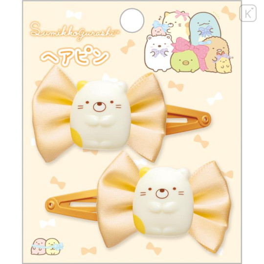 Japan San-X Hairpin 2pcs - Sumikko Gurashi / Neko - 1