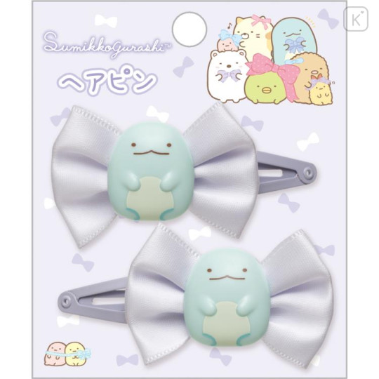 Japan San-X Hairpin 2pcs - Sumikko Gurashi / Tokage - 1