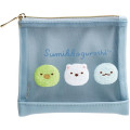 Japan San-X Mesh Mini Pouch - Sumikko Gurashi / Shirokuma & Penguin? & Tokage - 1