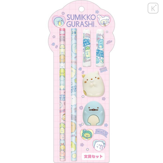 Japan San-X Stationery Set - Sumikko Gurashi / Pink - 1