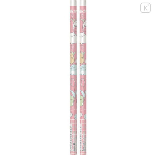 Japan San-X Red Pencil 2pcs - Sumikko Gurashi / Tulip - 1