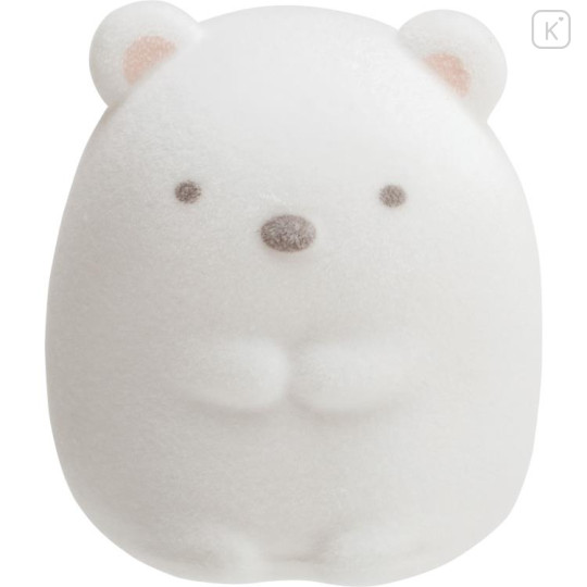Japan San-X Petit Collection Mascot - Sumikko Gurashi : Shirokuma Polar Bear Flocked - 1