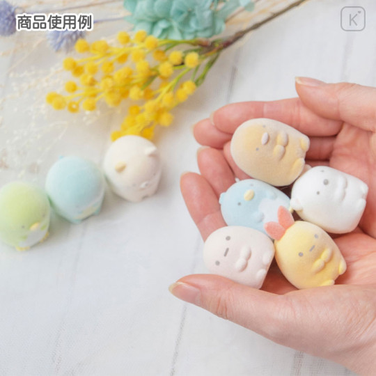 Japan San-X Petit Collection Mascot - Sumikko Gurashi : Tapioca (Pink) Flocked - 3