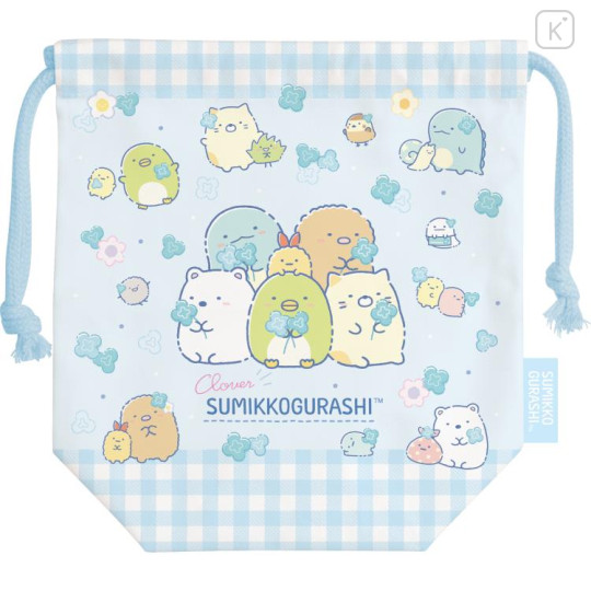 Japan San-X Drawstring Bag (M) - Sumikko Gurashi / Clover - 1