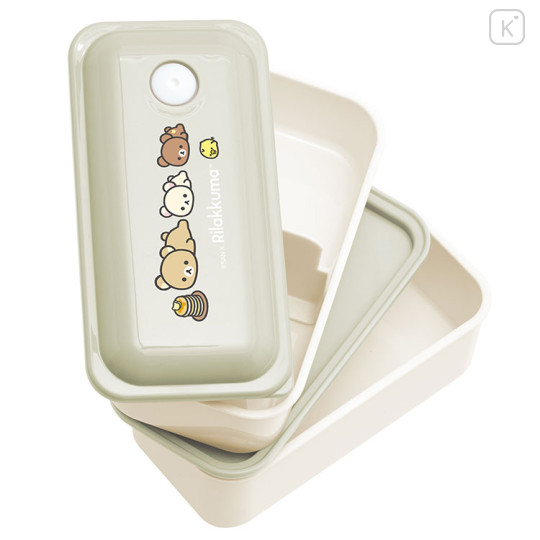 Japan San-X 2 Tier Lunch Box - Rilakkuma / Goyururi Everyday - 2