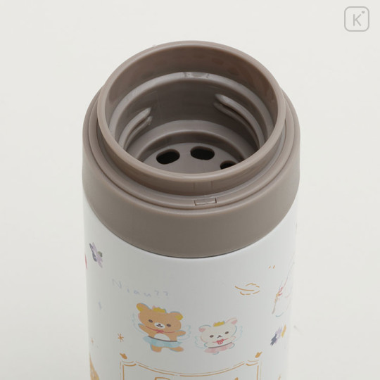 Japan San-X Stainless Steel Bottle - Rilakkuma / Swan and Golden Flower - 2