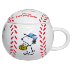 Japan Peanuts Porcelain Mug - Snoopy / Baseball