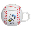 Japan Peanuts Porcelain Mug - Snoopy / Baseball - 1